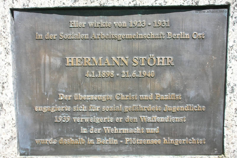 Gedenktafel für Hermann Stöhr