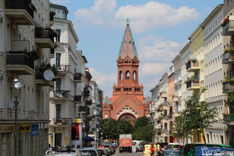 Heimstraße, Blickrichtung Passionskirche