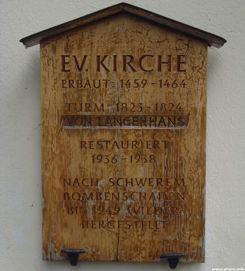 Informationstafel an der Dorfkirche Stralau